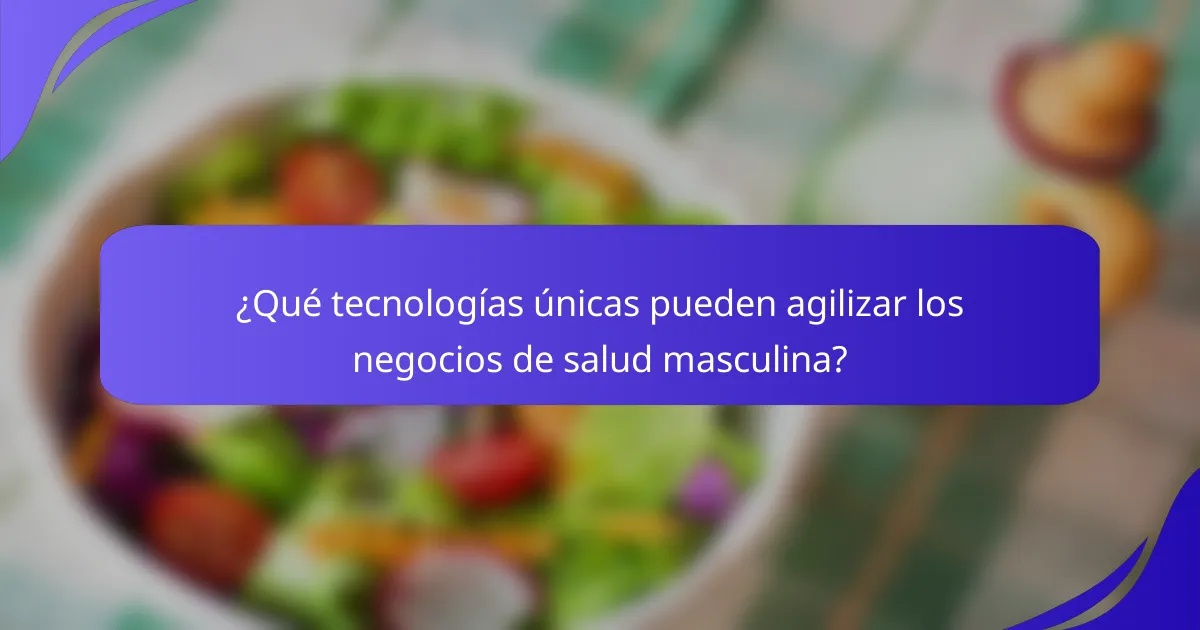 ¿Qué tecnologías únicas pueden agilizar los negocios de salud masculina?